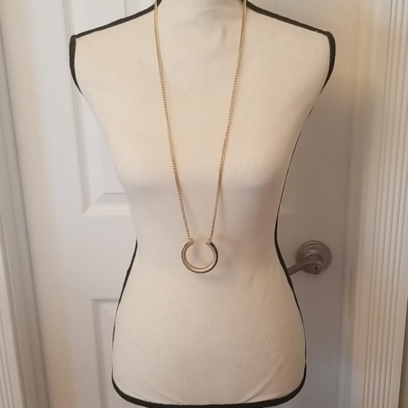 Long necklace faux gold and tortoise shell - Picture 3 of 8